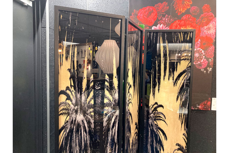 KARE 83746 Room Divider Glass Palms ガラスパーテーション