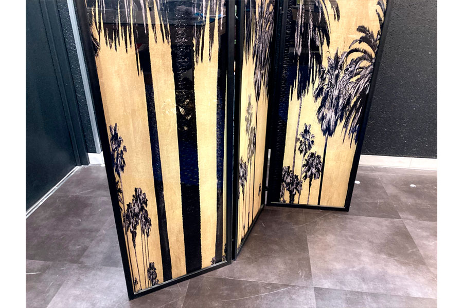 KARE 83746 Room Divider Glass Palms ガラスパーテーション