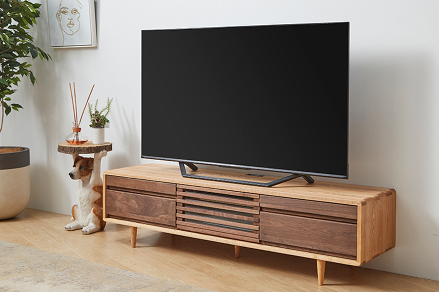 テレビボード テレビ台 ウォールナット 無垢材 天然木 美品 - 家具