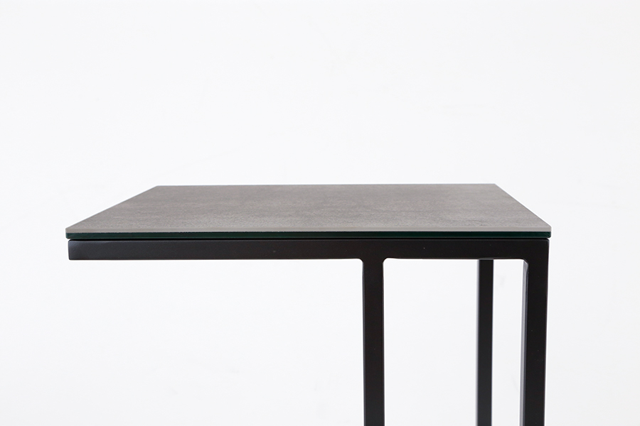 セラミック天板 サイドテーブル （アッシュグレイ） - サイドテーブル 