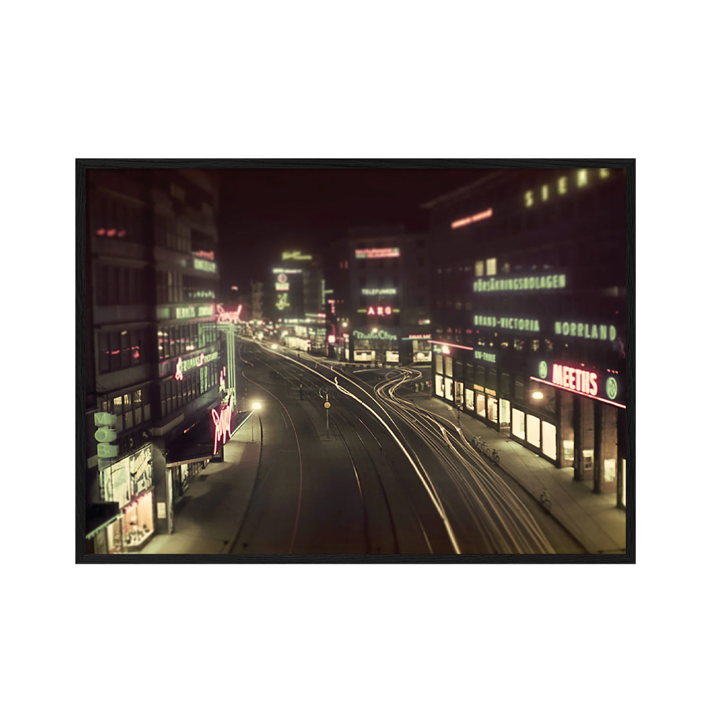 ポスター NIGHT STOCKHOLM / 50×70cm / ブラックアルミフレーム 