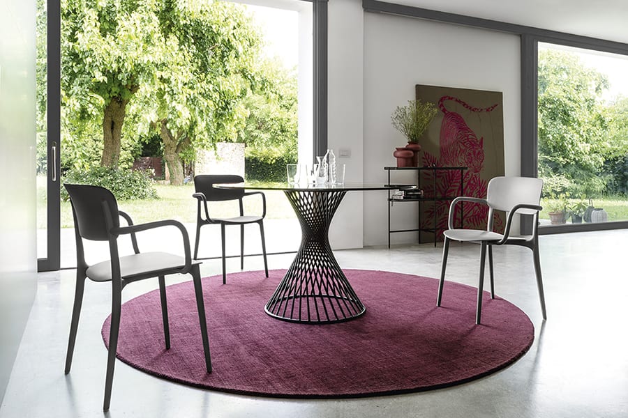 カリガリス ボルテックス 円形ダイニングテーブル ／ Calligaris VORTEX Round table[CS4108-FD 120] GTR  - ダイニングテーブルの通販 ｜リビングハウス【公式】家具・インテリア雑貨のLIVING HOUSE.オンラインストア