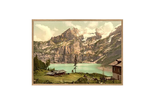 ポスター OESCHINEN LAKE / 50×70cm / オークフレーム 